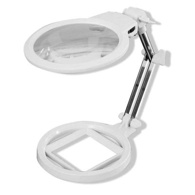 JSEIAJB Desktop Repair Reading Magnifier, Student Elderly Reading Newspaper with LED Light Desktop Magnifier