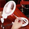 JSEIAJB Desktop Repair Reading Magnifier, Student Elderly Reading Newspaper with LED Light Desktop Magnifier view 2