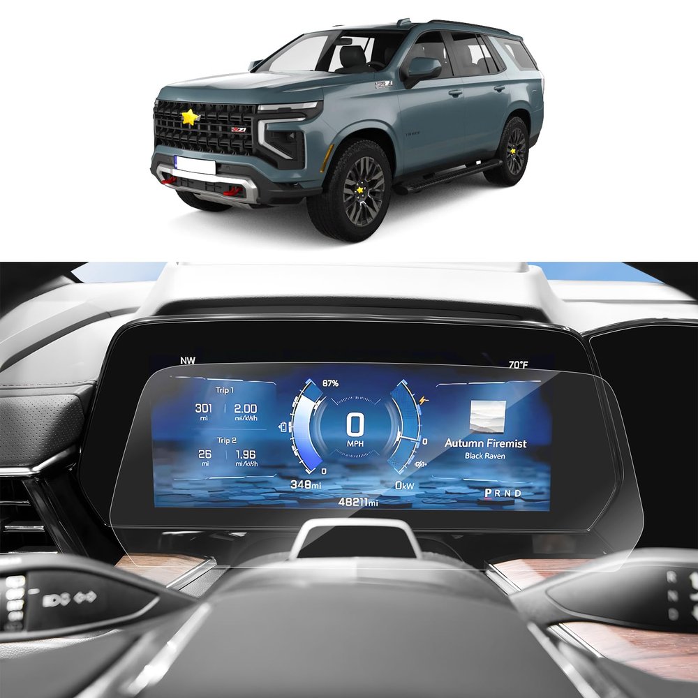 SKTU 2Pcs 2025 2026 Chevy Tahoe/Suburban Screen Protector 11 Inch for 2025+ Chevy Tahoe/Suburban 11-Inch Dashboard Screen 2025 2026 Chevy Tahoe Accessories [Ultra Clear, Anti-Scratch]