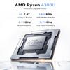 KAMRUI P1 Mini PC, AMD Ryzen 4300U (Beats 3500U/3200U/N150,Up to 3.7 GHz) Mini Computer,16GB DDR4 RAM 512GB M.2 SSD, Small Pc Dual 4K,HTPC, Ethernet, WiFi, Bluetooth for Business, Office, Home view 3
