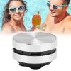 Bluetooth Bone Conduction Speaker, Portable Wireless Speaker with Suction Cup Stereo Bass & FM Radio Bathroom Mini Size Cordless Music Player for Home,Travel,Outdoor (Silver) view 4