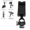 Aluminum Alloy 360 Rotation Cell Phone Mount Adapter with Cold Shoe, for Camera Tripod Photography, Quick Installation Standard Dovetail Groove Design, CNC Integrated Processing view 4