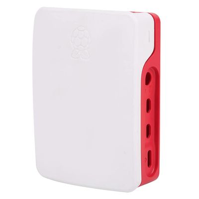 ABS Protective Shell Enclosure for Raspberry Case for 4B Official ABS Case for Raspberry (White Red)