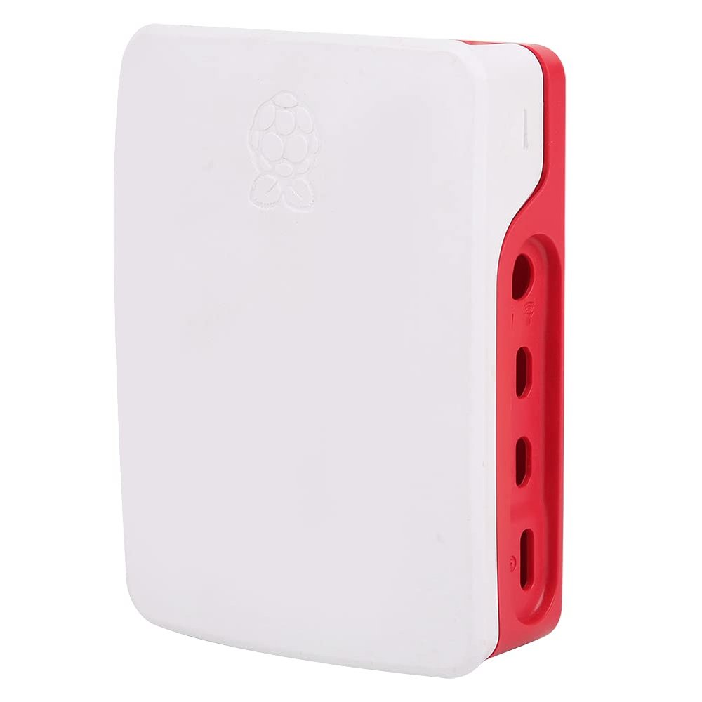 ABS Protective Shell Enclosure for Raspberry Case for 4B Official ABS Case for Raspberry (White Red)