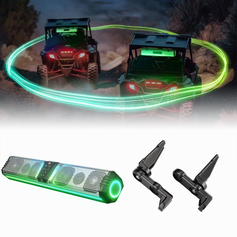 KEMIMOTO Midnight Soundbar Bracket, Midnight S80 32-Inch Aluminum UTV Sound Bar
