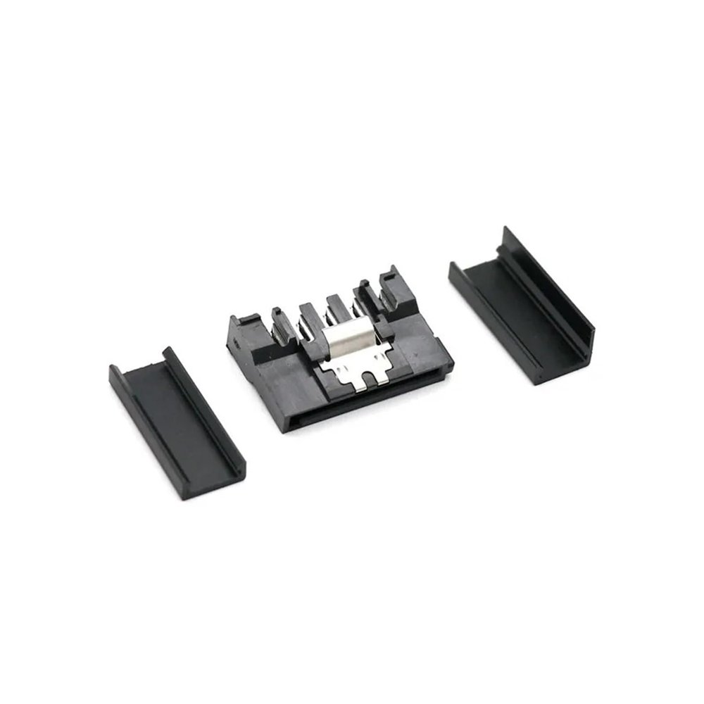 Chunsu Crimped SATA 15Pin Female Power Connector with Lock +180 Degree/ 90 Degree End Cap-10pcs(90 Degree Cap,with Lock)