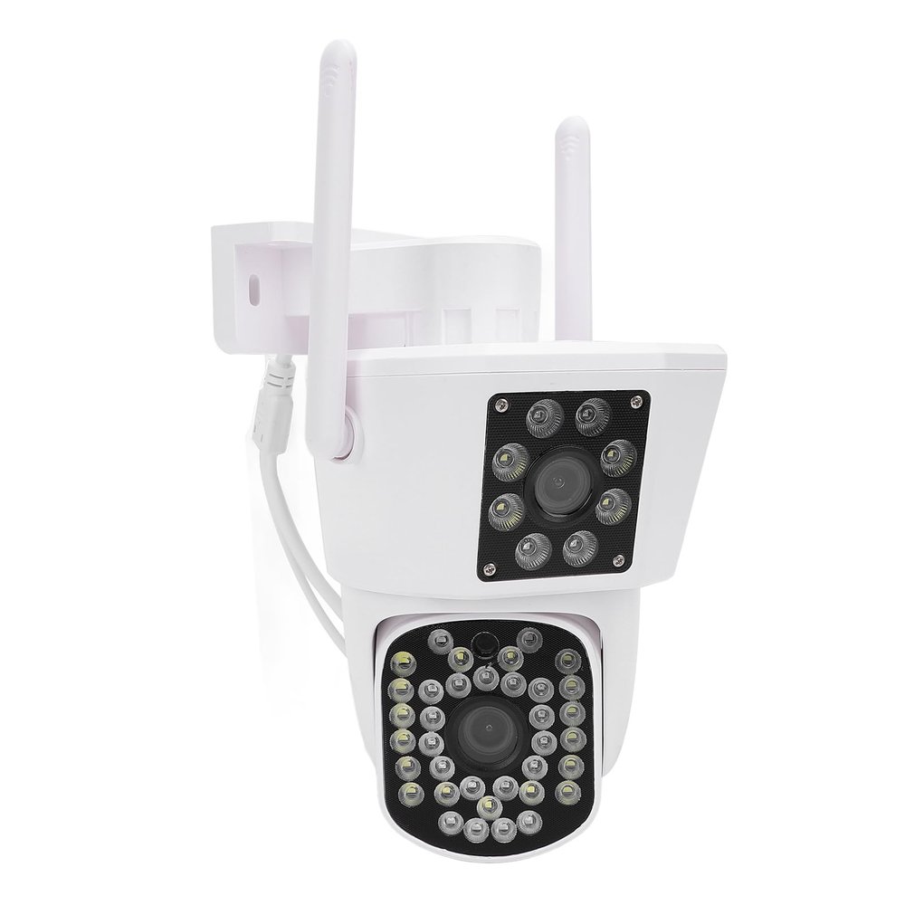 3 Lens Security Camera, 6MP Human Detection Auto Tracking Smart AI Alert Water Proof Home Security Camera for Outdoor Indoor (US Plug)