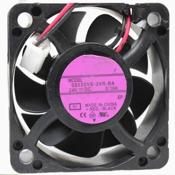 05020VE-24R-BA DC24V 0.19A 50x50x20mm 5cm 2-Wire Cooling Fan