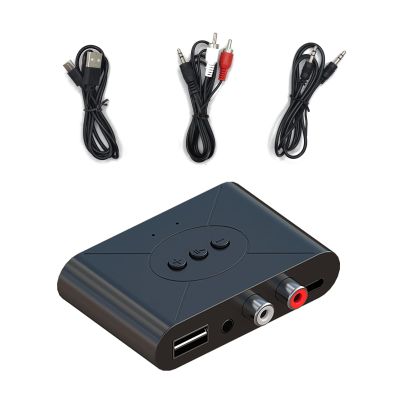 Bluetooth 5.3 Audio Receiver Wireless RCA Bluetooth Adapter for Stereo Wireless Audio Receiver/USB Flash Drive/NFC One-Touch Connection for Car Speakers and Headphones