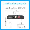 Bluetooth 5.3 Audio Receiver Wireless RCA Bluetooth Adapter for Stereo Wireless Audio Receiver/USB Flash Drive/NFC One-Touch Connection for Car Speakers and Headphones view 3