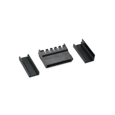 Chunsu Crimped SATA 15Pin Female Power Connector with Lock +180 Degree/ 90 Degree End Cap-10pcs(90 Degree Cap,No Lock)