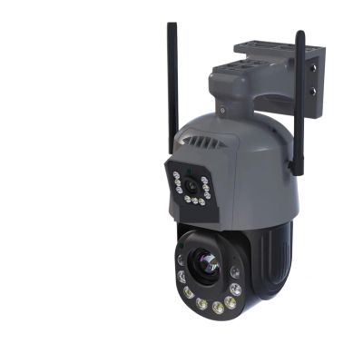 QDVOPHZA 4G Sim Card PTZ IP Camera Dual Len 50X Zoom Outdoor Human Detection Wireless CCTV Security Surveillance Camera 2 Way Audio(U/S,6MP NO SD Card)