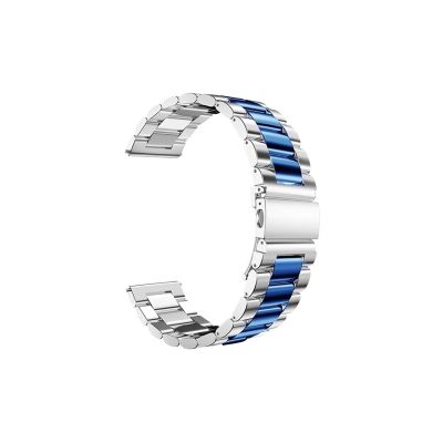 20mm 22mm band fit For Samsung Galaxy watch 6/5 pro/4 Classic metal link Stainless Steel bracelet fit for amazfit GTS-GTR-4-3-2e-mini strap(Silver Blue 11,For Galaxy 6-5-5 pro)