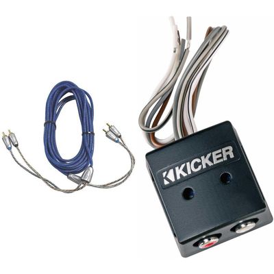Kicker 46KISLOC K-Series Interconnect, Speaker to RCA W/Line-Out Converter & 46KI23 3 Meter 2-Channel Signal Cable