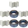 KICKER (4 Pair KB6B 2-Way Full Range Indoor Outdoor Speakers (Pair) Weatherproof Speakers for Patio Garage Poolside in-Home, Gray & 60ft Speaker Wire Bundle view 1