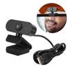 1080P HD Webcam, USB Computer Camera with Microphone, 360 Degree Rotation, Plug and Play, for Video Call, Conference, Teaching (Black) view 3