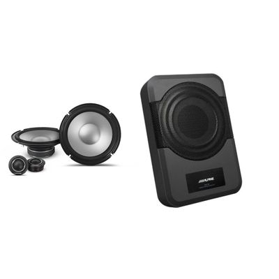 Alpine S2-S80C - Next-Generation S-Series 8" Component Speaker Set w/PWE-S8 Powered 8inch Woofer Bundle