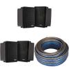 KICKER (2 Pair KB6B 2-Way Full Range Indoor Outdoor Speakers (Pair) Weatherproof Speakers for Patio Garage Poolside in-Home, Black & 20ft Speaker Wire Bundle view 1