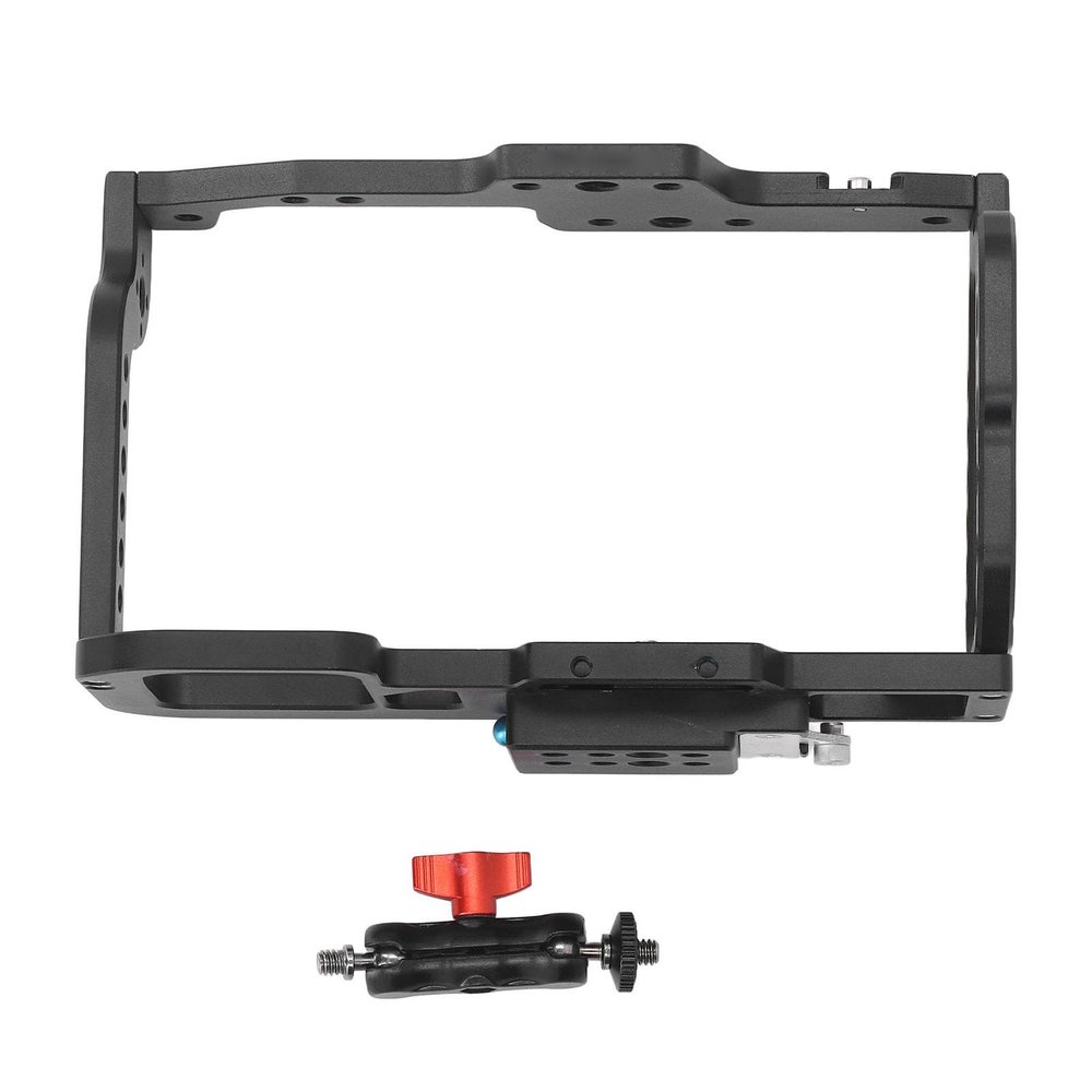Akozon Camera Cage Aluminum Alloy Lightweight Design Innovative Structure for BMPCC 4K 6K