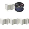 KICKER (4 Pair KB6B 2-Way Full Range Indoor Outdoor Speakers (Pair) Weatherproof Speakers for Patio Garage Poolside in-Home, Gray & 400ft Speaker Wire Bundle view 1