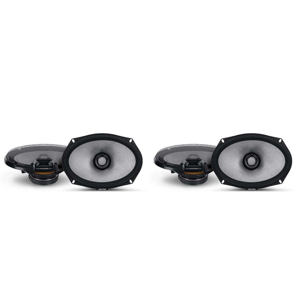 Alpine R2-S69 6x9 Speaker Bundle Compatible with Ram Crew Cab Truck 2012 & Up