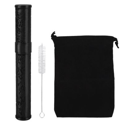 Metal Storage Tube Container, Portable Survival Container Zinc Alloy Storage Tube Embossed Seal Bottle Holder Case Travel Preserve Container for Outdoor Camping Travel