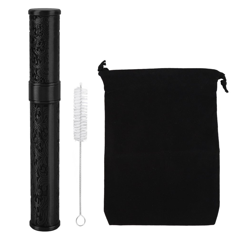 Metal Storage Tube Container, Portable Survival Container Zinc Alloy Storage Tube Embossed Seal Bottle Holder Case Travel Preserve Container for Outdoor Camping Travel