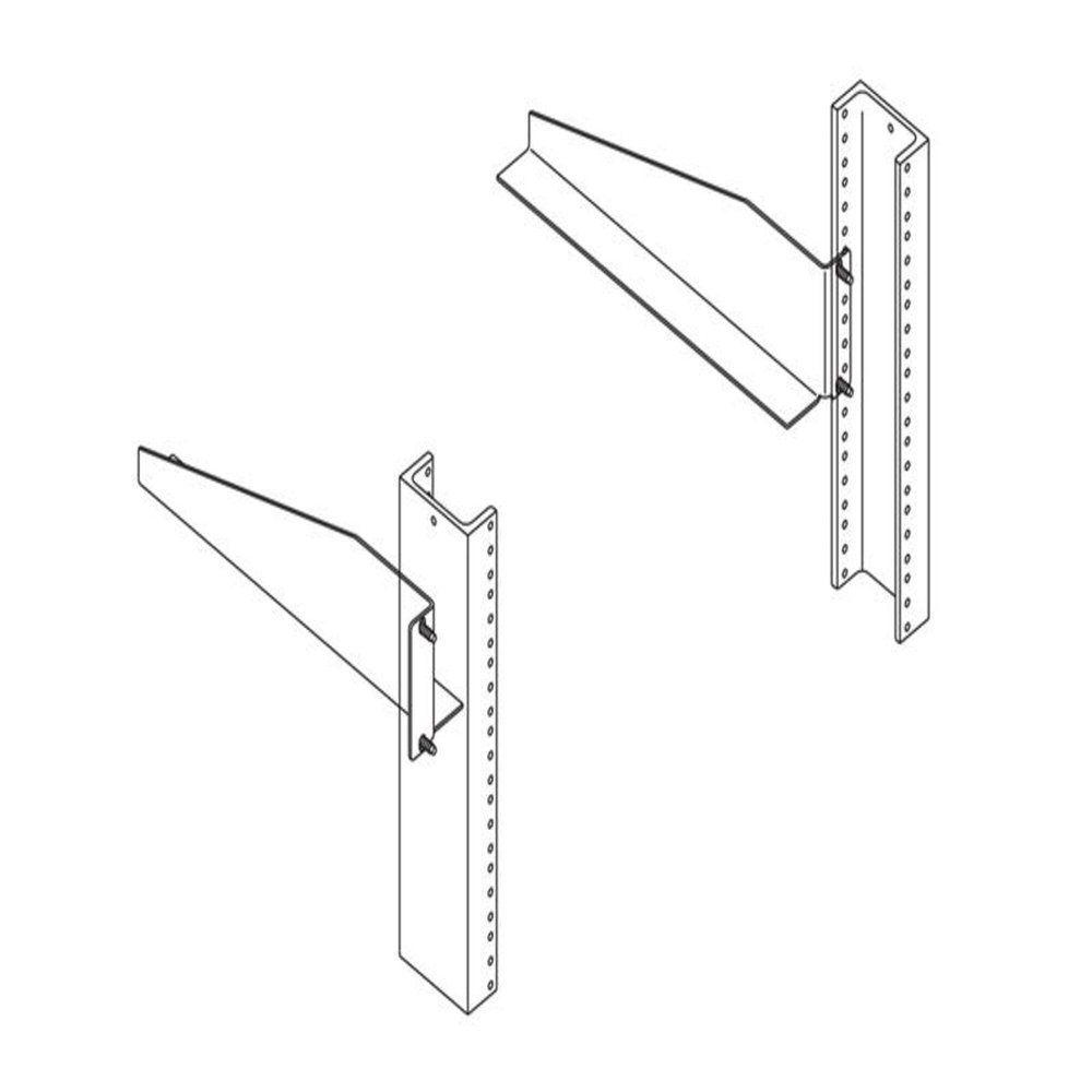 Chatsworth - 12312-E01 - Equipment Support Bracket; Glacier White; Pair, (Each)