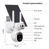 QDVOPHZA 6MP 4G SIM Solar Camera 3K Dual Lens/View WiFi Wireless IP Camera PTZ Outdoor PIR Security Night Vision Surveillance(4G Camera 64G) view 4