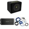 Kicker 12 Inch Comp Bass Package 50DVCWC122 with 47KEY500.1 and amp Wire kit view 1