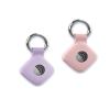 Case for Tile by Life360 Mate (2024) Bluetooth Tracker, Soft Silicone Protective Portable Scratch Shock Resistant1 Pink+1 Purple. view 1