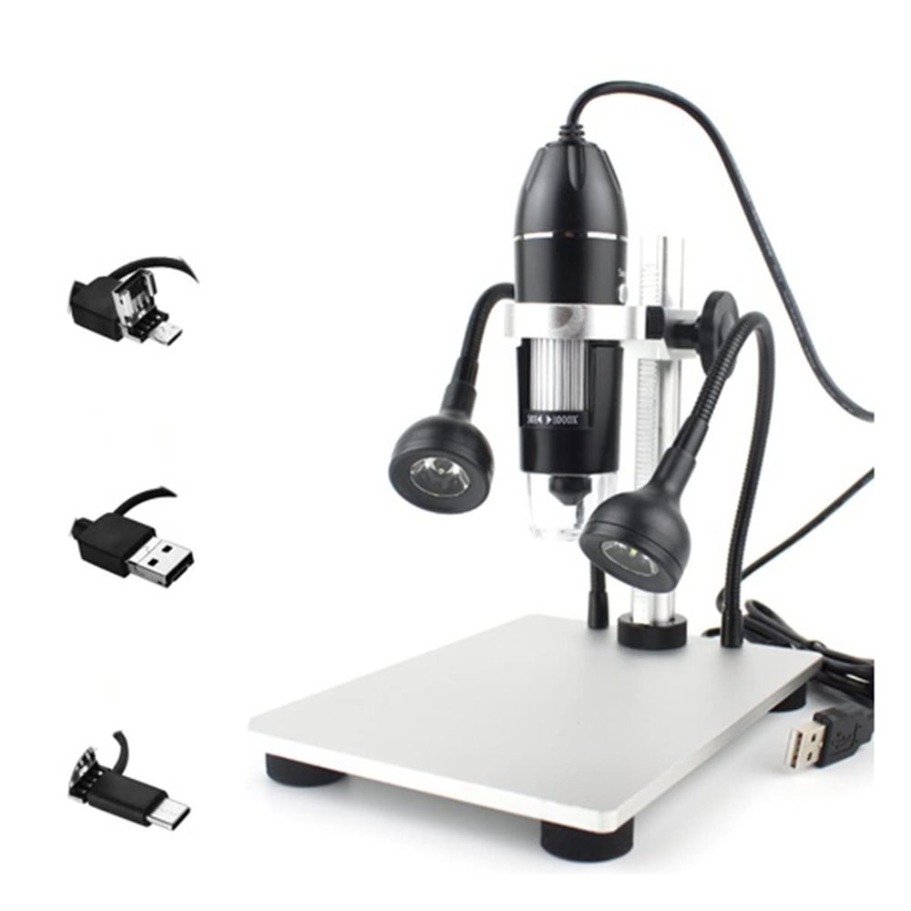 Lab Microscope Accessories 50X To1600X Digital Microscope USB Electronic Zoom Camera Magnifier(3 in 1 USB,1600X)