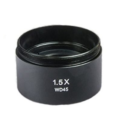 Lab Microscope Accessories 0.5X 1X 0.7X 1.5X 2.0X Barlow Auxiliary Objective Lens for Stereo Microscope Trinocular/Binocular Microscope Auxiliary Lens(1.5X)