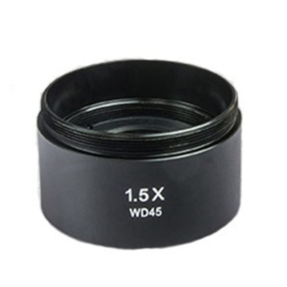 Lab Microscope Accessories 0.5X 1X 0.7X 1.5X 2.0X Barlow Auxiliary Objective Lens for Stereo Microscope Trinocular/Binocular Microscope Auxiliary Lens(1.5X)