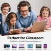 A+ Scholars Kids Headphones Bulk 10 Pack for School, HD Mic Stereo Sound Over-Ear Headphones for Classroom, Comfortable Fit, Foldable, 3.5mm Jack Wired Headphones for Kids ipad Tablets Computer Travel view 2