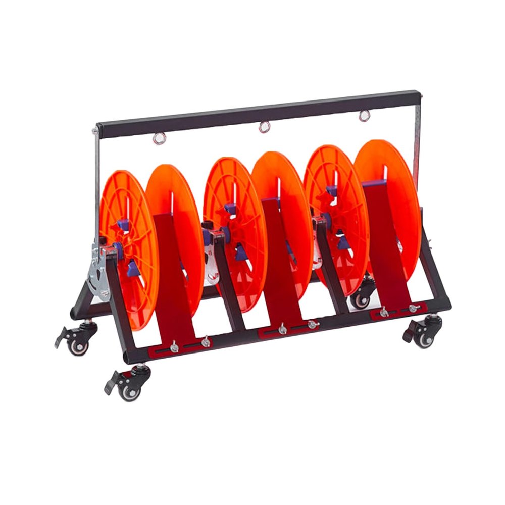 YLQFGUVWK Wheeled Spool Stand, Rolled Wire/Cable Dispenser Heavy Duty Conduit Display and Storage for Electrical Industrial and Retail Use(65x30x47cm)