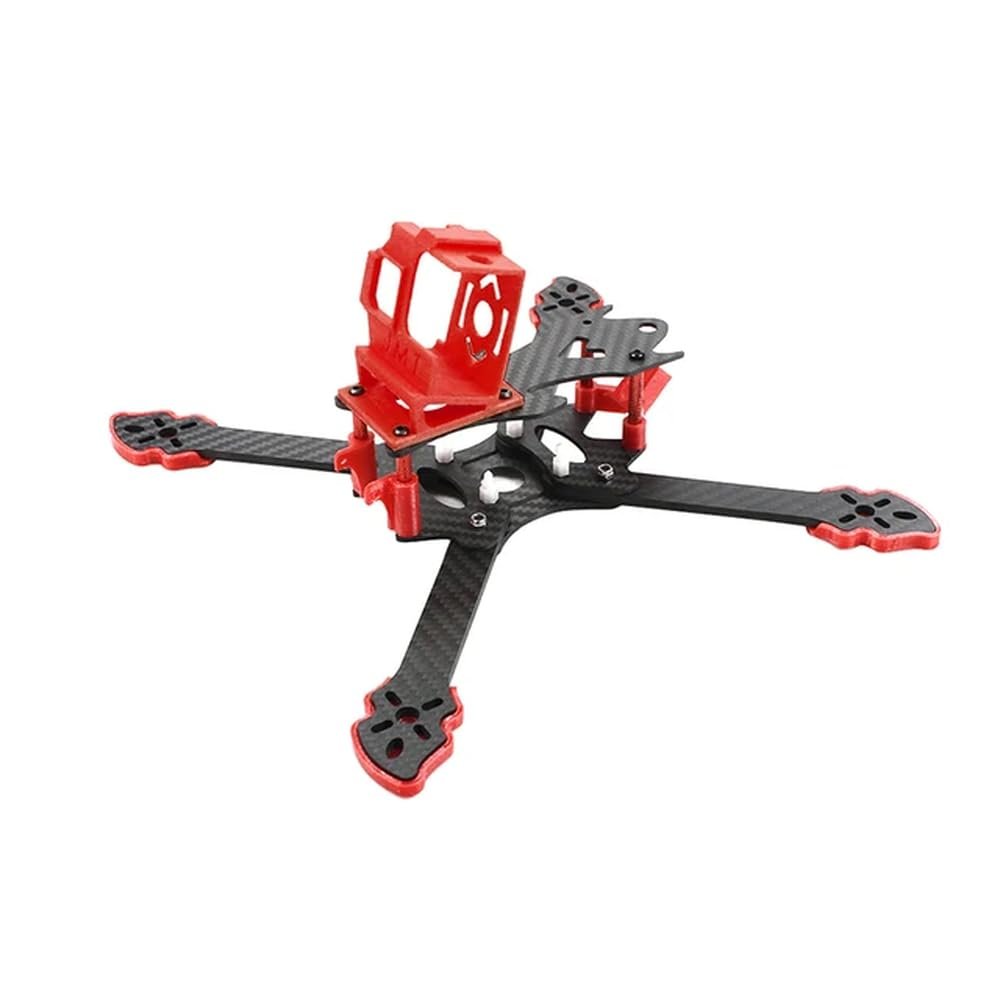 CUIPPWRJ DIY Owl260 260mm Carbon Fiber Frame Compatible with GoPro5 6 7 3D Printed TPU Camera Mount Compatible with Racing Drone Cinewhoop Cinedrone(20Degree Red)