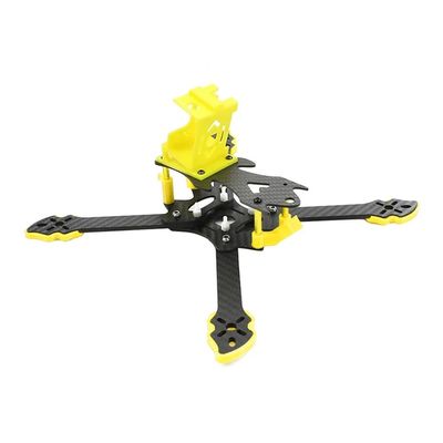CUIPPWRJ DIY Owl260 260mm Carbon Fiber Frame Compatible with GoPro5 6 7 3D Printed TPU Camera Mount Compatible with Racing Drone Cinewhoop Cinedrone(20Degree Yellow)
