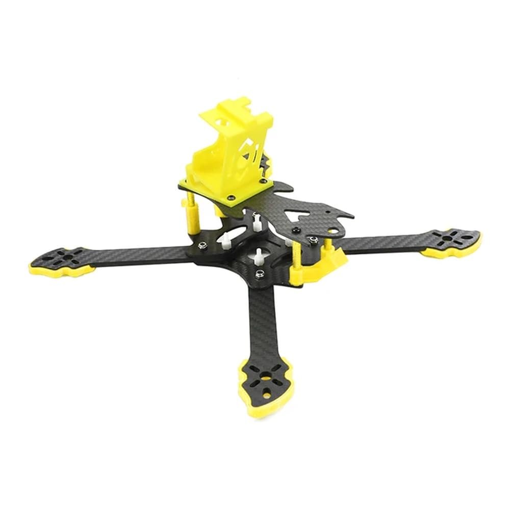 CUIPPWRJ DIY Owl260 260mm Carbon Fiber Frame Compatible with GoPro5 6 7 3D Printed TPU Camera Mount Compatible with Racing Drone Cinewhoop Cinedrone(20Degree Yellow)