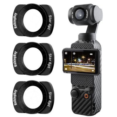 Walking Way Star Filter Set for DJI Osmo Pocket 3-4, 6, 8 Points Starburst Filters with Magnetic Aluminum Frame & HD Optical Glass, Effect Filters for Stunning Photography