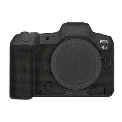 Anti-Scratch Camera Skin Wrap R5 Sticker Coat Vinly Protective Film Body Protector Decals Cover for Canon EOS R5 R 5 (Leather Black)