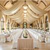 10ftx20ft Beige Backdrop Ceiling Drapes,2Panels 20ft Height Wrinkle Free Tent Draping Curtains, Fabric Drapery Ceiling Drapes for Wedding Ceremony Birthday Theme Parties with Rod Pocket view 1