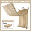 10ftx20ft Beige Backdrop Ceiling Drapes,2Panels 20ft Height Wrinkle Free Tent Draping Curtains, Fabric Drapery Ceiling Drapes for Wedding Ceremony Birthday Theme Parties with Rod Pocket view 2
