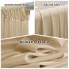 10ftx20ft Beige Backdrop Ceiling Drapes,2Panels 20ft Height Wrinkle Free Tent Draping Curtains, Fabric Drapery Ceiling Drapes for Wedding Ceremony Birthday Theme Parties with Rod Pocket view 3