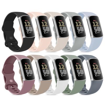 10 Pack Bands Compatible with Fitbit Charge 6 / Fitbit Charge 5 Bands for Women Men, Soft Silicone Waterproof Straps Replacement Wristbands Compatible for Fitbit Charge 5 / Charge 6 Fitness Tracker (10 Pack C, Large)