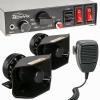 BooYu 9 Tone 12V 400W Warning Emergency Police Siren PA System for Firefighter Ambulance Vehicles Truck Car SUV [180 Loud Speaker][Handheld Microphone][125-135dB][2 x 10A Switches] view 1