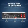 BooYu 9 Tone 12V 400W Warning Emergency Police Siren PA System for Firefighter Ambulance Vehicles Truck Car SUV [180 Loud Speaker][Handheld Microphone][125-135dB][2 x 10A Switches] view 3