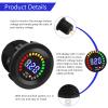 MUNEFE LED Digital Voltmeter, 12V DC Digital Voltmeter, Digital Display Voltmeter with LED Digital Display Panel for Car Boat RV Truck view 2