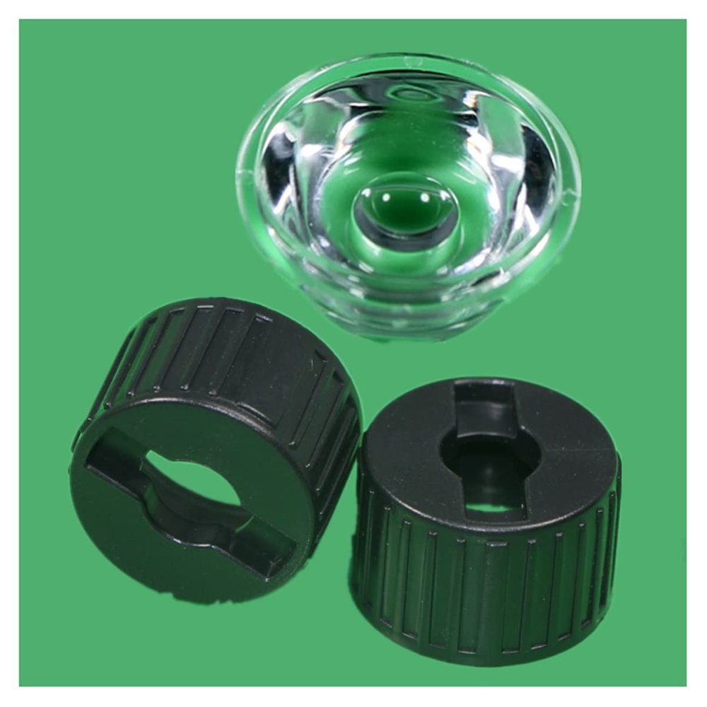 Lab Microscope Accessories 5pcs 5/8/10/15/20/25/30/45/60/90/120 Degrees LED Lens with Black Holder(Black,5 Degree_Size 22X13)