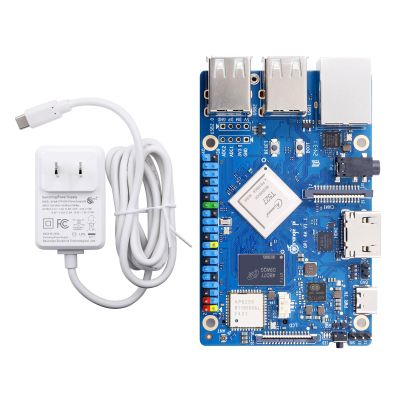 Orange Pi 4A 4GB LPDDR4/4X Allwinner T527 8 Core Single Board Computer, RISC-V Co-Processor 2 Tops NPU 1.8GHz Frequency Wi-Fi 5.0+BT 5.0,BLE Run Ubuntu, Debian, Android13 (Pi 4A 4GB+Supply)